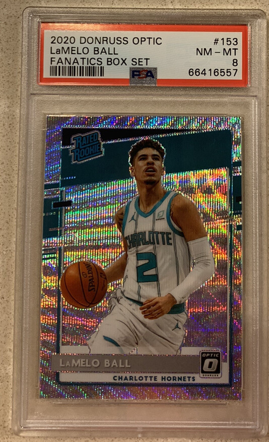 2020 Donruss Optic LaMelo Ball #153 Rookie Card RC Charlotte Hornets PSA 8 NM-MT