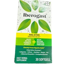 Iberogast Dual Action Digestive Relief Daily Herbal Supplement 30 Ct BB 01/2027