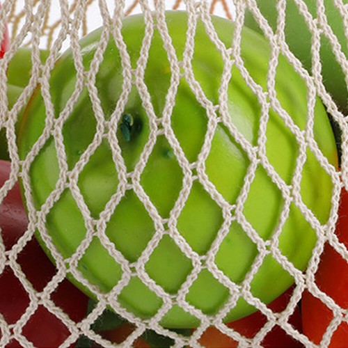 Reusable Cotton Mesh Grocery Bags Foldable Long Handle Net Tote Bag shopping。 - Picture 11 of 33