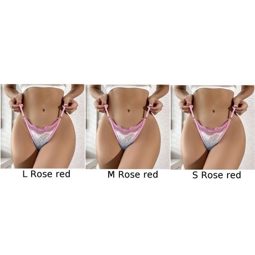 Vintage Lace GString Panties Women's Lingerie Underwear Black Thong Low Waist - Picture 11 of 39
