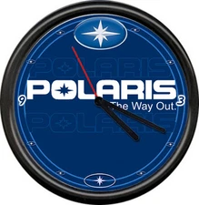 Polaris Way Out Snowmobile Dealer Racing Sales Repair Sign Wall Clock