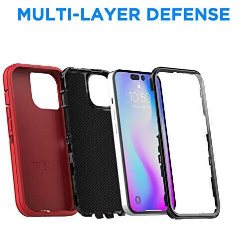 Funda Defender Rosa para iPhone 16/Plus/Pro/Pro Max/ Con Clip para Cinturón Se Adapta a Otterbox - Imagen 4 de 6