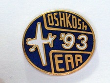 1993 Oshkosh Airshow Pin , 1993 EAA Lapel Pin , Aircraft Airshow