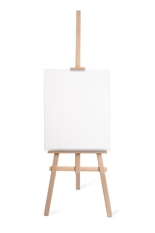 Cavalletto pittorico in legno inclinabile 165 cm pittura esposizione tele quadri - Immagine 2 di 3