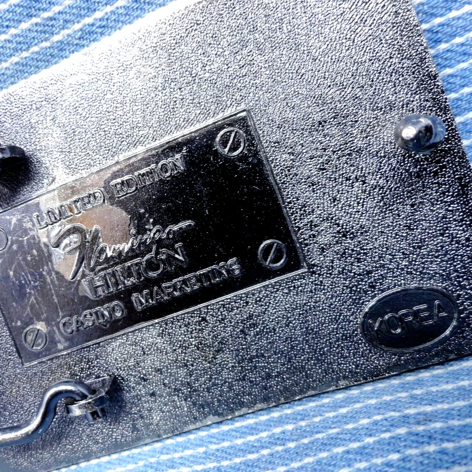 Flamingo Hilton Promo Belt Buckle Casino Gambler Las Vegas Vtg CM Korea .TYC091 - Image 4 of 4