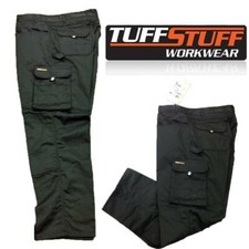 CARGO COMBAT TUFF STUFF WORK TROUSER TOUGH KNEE PAD TROUSERS HEAVY DUTY ALL SIZE
