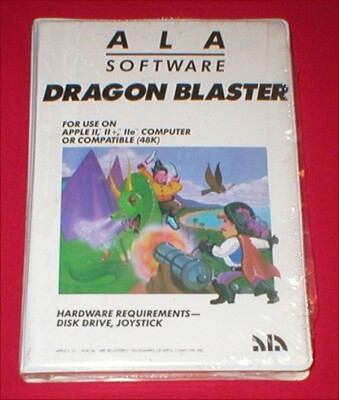 Dragon Blaster for the Apple II II+ IIe IIc IIgs Computer NEW SEALED