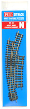 Peco N  New 2025  Right Hand Curved Turnout Insulfrog Code 80  Setrack ST-44