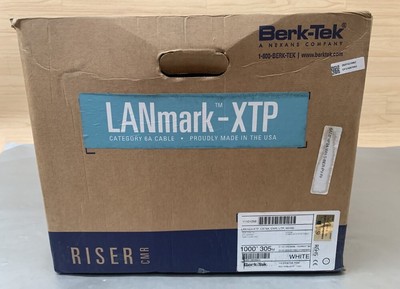 Berk-Tek 6ANP4P24-WH-S-BER-PV LANmark-XTP Shielded Cat 6A Riser Cable 1000ft 