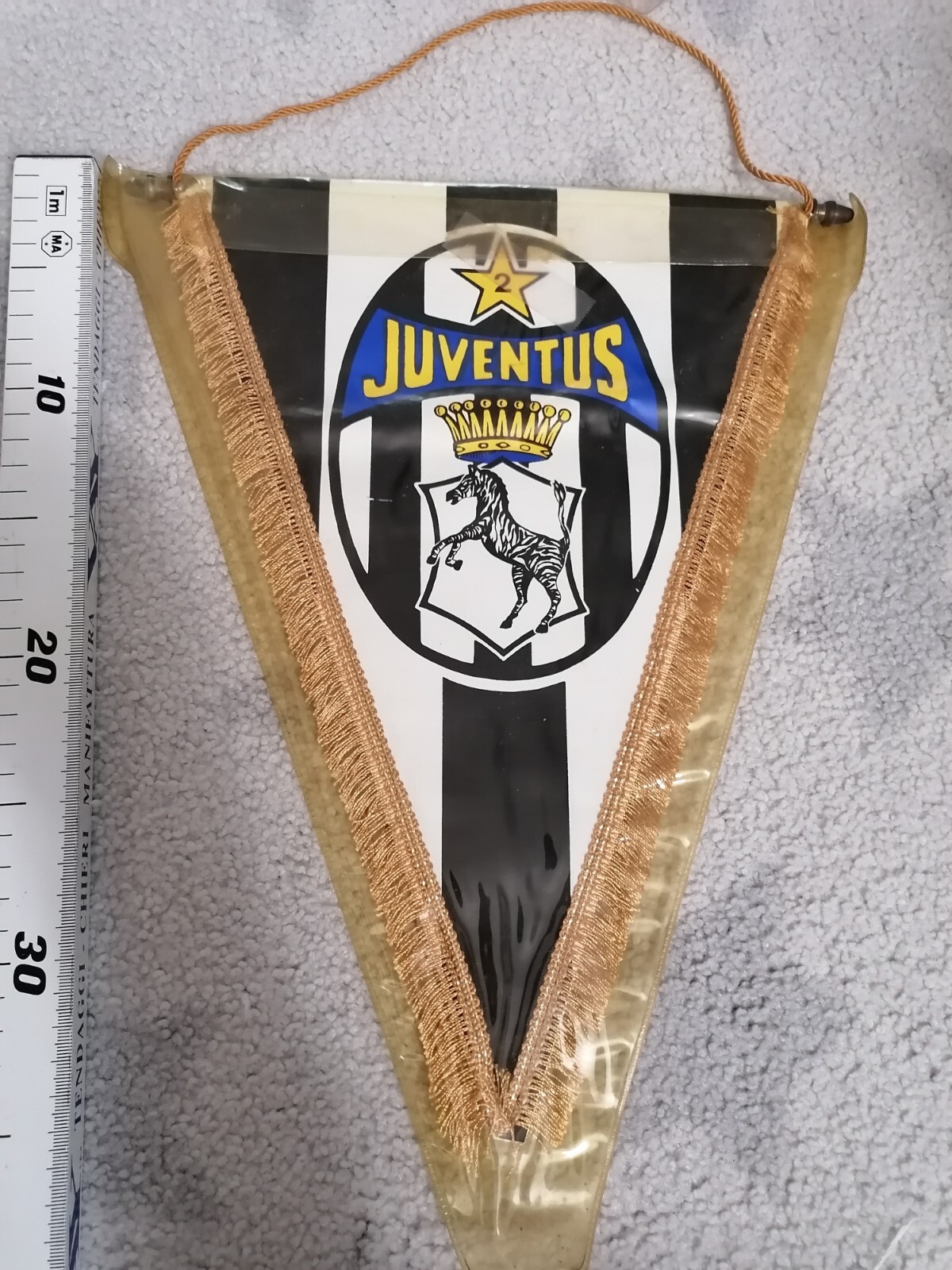 Gagliardetto Juventus Ufficiale - Nero 14x17 Cm, Per Tifosi Bianconeri - Foto 4