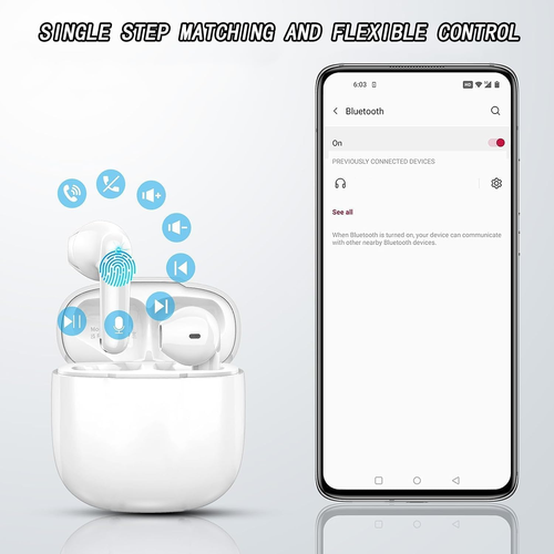 Wireless Earbuds, Bluetooth 5.3 in Ear Buds Light-Weight Headphones, IP7 Waterpr - Picture 6 of 12
