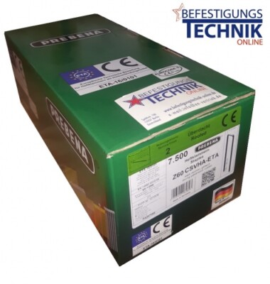 Prebena Klammern Z 60mm CSVHA ETA verzinkt für 5C-Z75 Haubold KG 700 Tjep PQZ KL