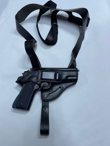 KM065-PR PERSONALIZED Leather Shoulder & OWB & IWB Belt Holster (3in1) COLT 1911 - Picture 2 of 9