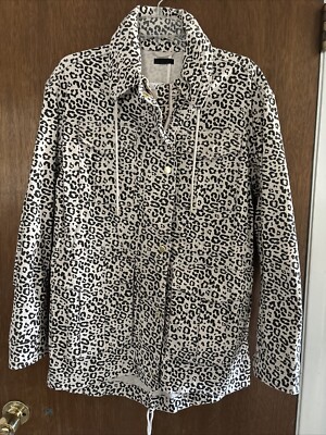 atm leopard print field utility jacket in lunar combo sz S/P retail $575  New