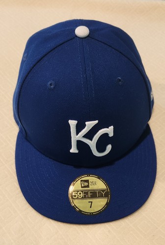MLB OFICIAL Hombres KANSAS CITY ROYALS NEW ERA 59FIFTY GORRA/SOMBRERO AJUSTADO Talla 7 - Imagen 1 de 10
