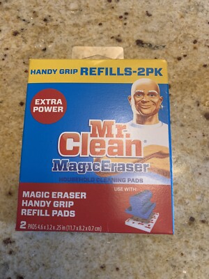 Mr. Clean Extra Power Magic Eraser Replacement Pads for Handy Grip, 2 Pads. HTF