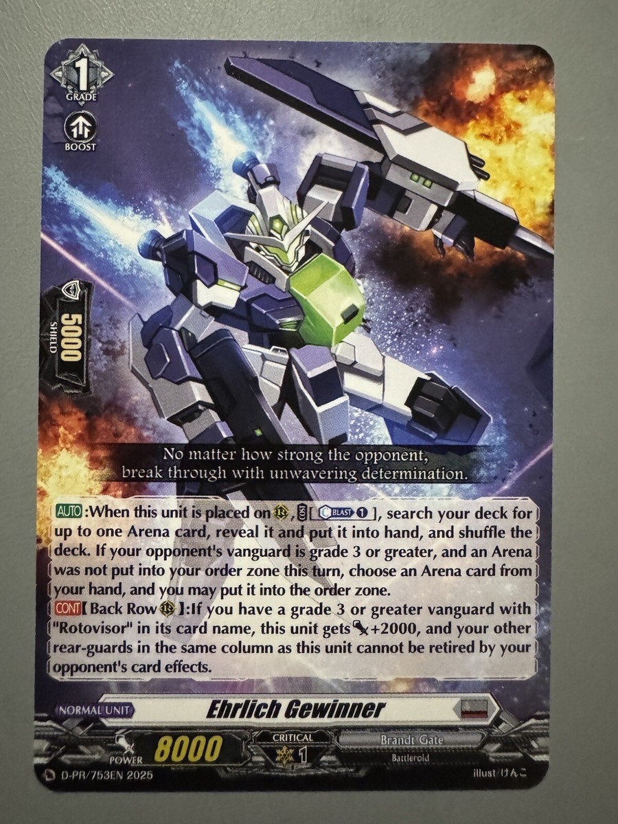 CARDFIGHT VANGUARD EHRLICH GEWINNER (BRANDT GATE ROTOVISOR) D-PR