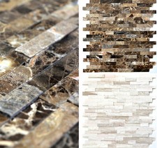 Piastrelle Adesive In Marmo Decorazione Murale Specchio 3D Montaggio Facile