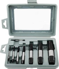KUNTEC 8Pc Damaged Screw Extractor Remove Set Screws Bolt Extract Drill Bit Tool