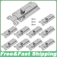 Stainless Steel Latch Sliding Silver Doors Lock Keyless Door Bolt For Door Lot