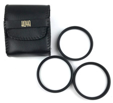 Hoya HMC 49mm Camera Lens Filter Set 1 2 4 with Leather Case
