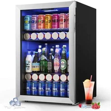 Yeego Direct-cool Beverage Cooler Refrigerator Single Zone 140 Cans Capacity