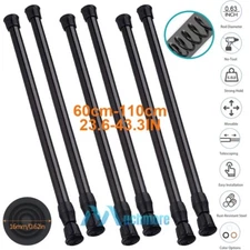 2/4/6PK Tension Curtain Rod Pole Spring Load Adjustable Heavy-Duty Steel 23"-43"