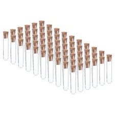 3ml Plastic Test Tubes with Cork Stoppers, 60Pcs 60x12mm Tubes