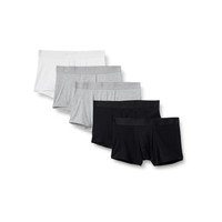 Amazon Essentials Herren Boxershorts Baumwolljersey 5Er-Pack Grau/Schwarz/Weiß