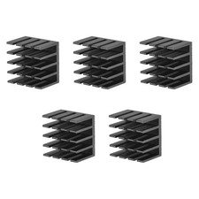 5 Pack 14x14x10mm Electronic Cooler Radiator w/ Thermal Paste for MOS  IC Chip