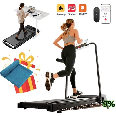 Elektrisch Laufband für Zuhause mit Steigung APP Klappbar Walking Pad +Sporttuch