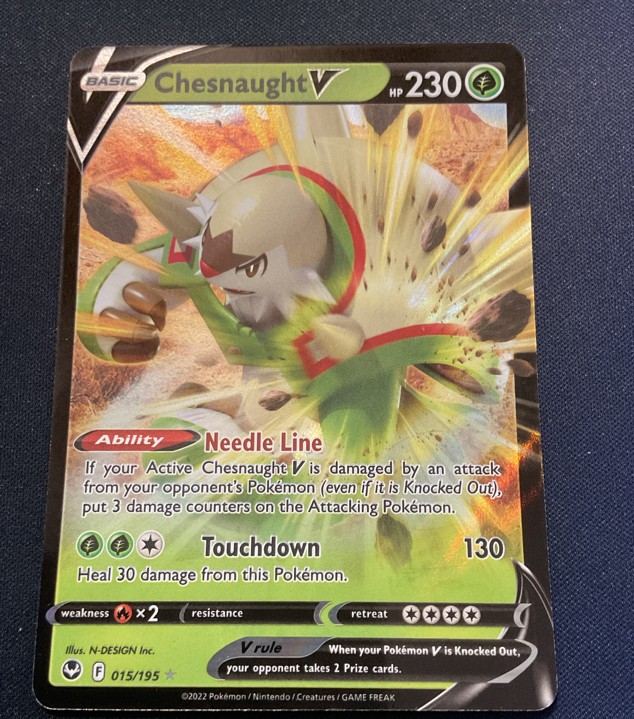 Chesnaught V 015/195 Swsh12: Sword & Shield - Silver Tempest Holo
