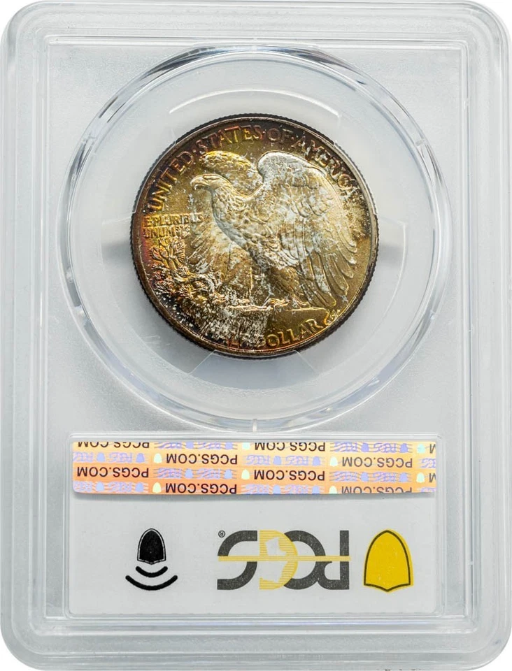 Walking Liberty 1942 medio 50c MS68+ PCGS Secure Pop 2, ¡ninguno mejor! 950346-1 Foto 2 de 4