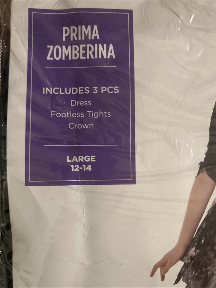 Prima Zomberina костюм для Хэллоуина девочки размер L большой 12-14 лет зомби черный - Изображение 2 из 4