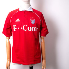 adidas Bayern Munich Mens T-Com Red Soccer Jersey Shirt Size S 2005 2006 Vintage