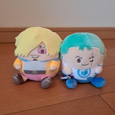 One Piece Sanji & Zeff Plush Toy Set, 10cm, Polyester, Cute Deformed Design