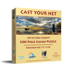 SunsOut Cast Your Net 500 pc Panoramic Jigsaw Puzzle