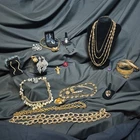 Vintage costume jewelry lot mixed necklaces bracelets earrings rings brooches