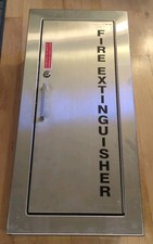 Larsen Manufacturing Fire Extinguisher Flame Shield Stainless Steel Cabinet