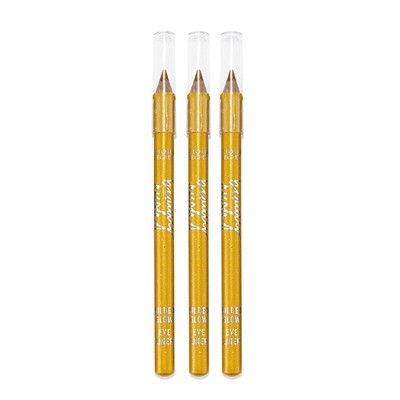 (3) Victoria's Secret Beauty Rush Gilded Glow Eye Liner Pencil - Gold Rush