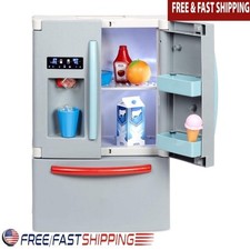 Interactive Toy Refrigerator W/ Ice Dispenser Kitchen Accessories Kids New