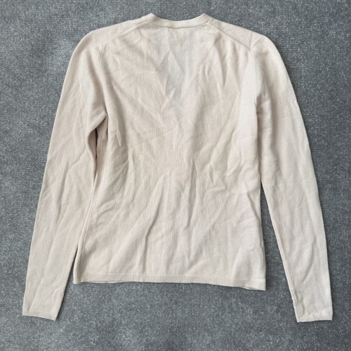 TSE Classic Sweater Womens XS Peach 100% Pure Cashmere Button Cardigan Vintage - Picture 7 of 7