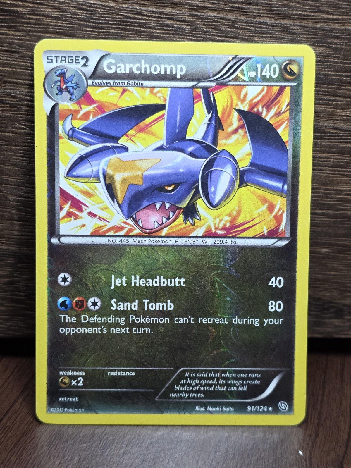 Garchomp 91/124 Reverse Holo Rare Dragons Exalted Pokemon TCG LP