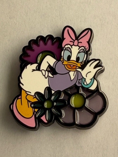 Loungefly Daisy Duck with Hand on Hip Flowers - Stained Glass 2025 Disney Pin C9
