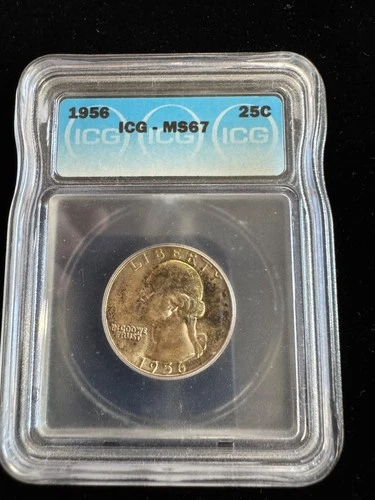 1956 P Washington Quarter 25c MS67 ICG No Reserve