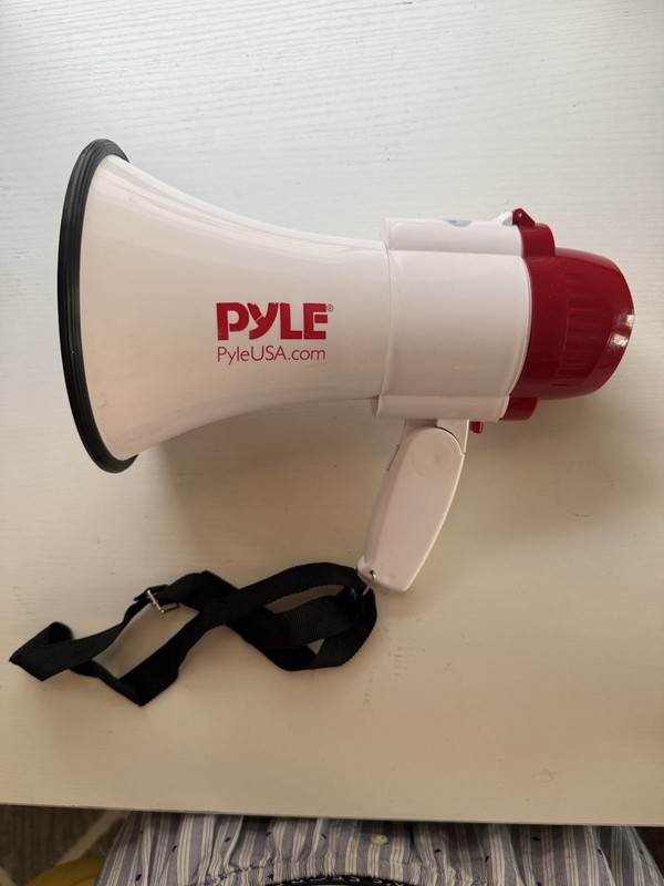 Pyle PMP35R red megaphone with siren and recording function