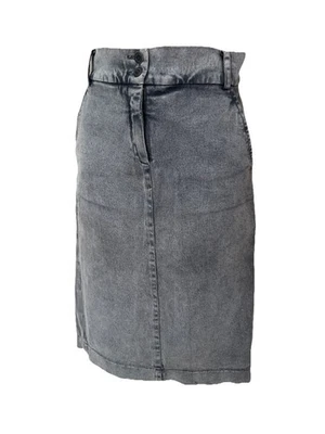 Patrizia Pepe Cotton Grey Denim Y2K Vintage Pencil Skirt Stretch Gr. IT 40 US 4 - Bild 1 von 4