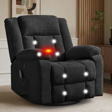 Korser Massage Swivel Rocker Recliner Chair with USB Ports for Living Room