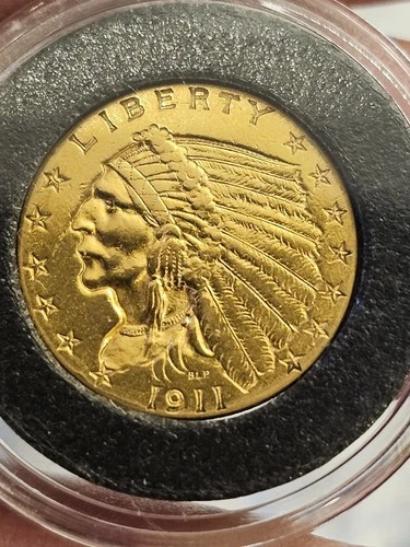 1911 $2.50 Indian Head US Gold Quarter Eagle