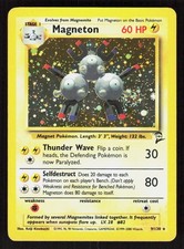 Pokemon Magneton 9/130 Rare Holo Base Set 2 (LP) on eBay